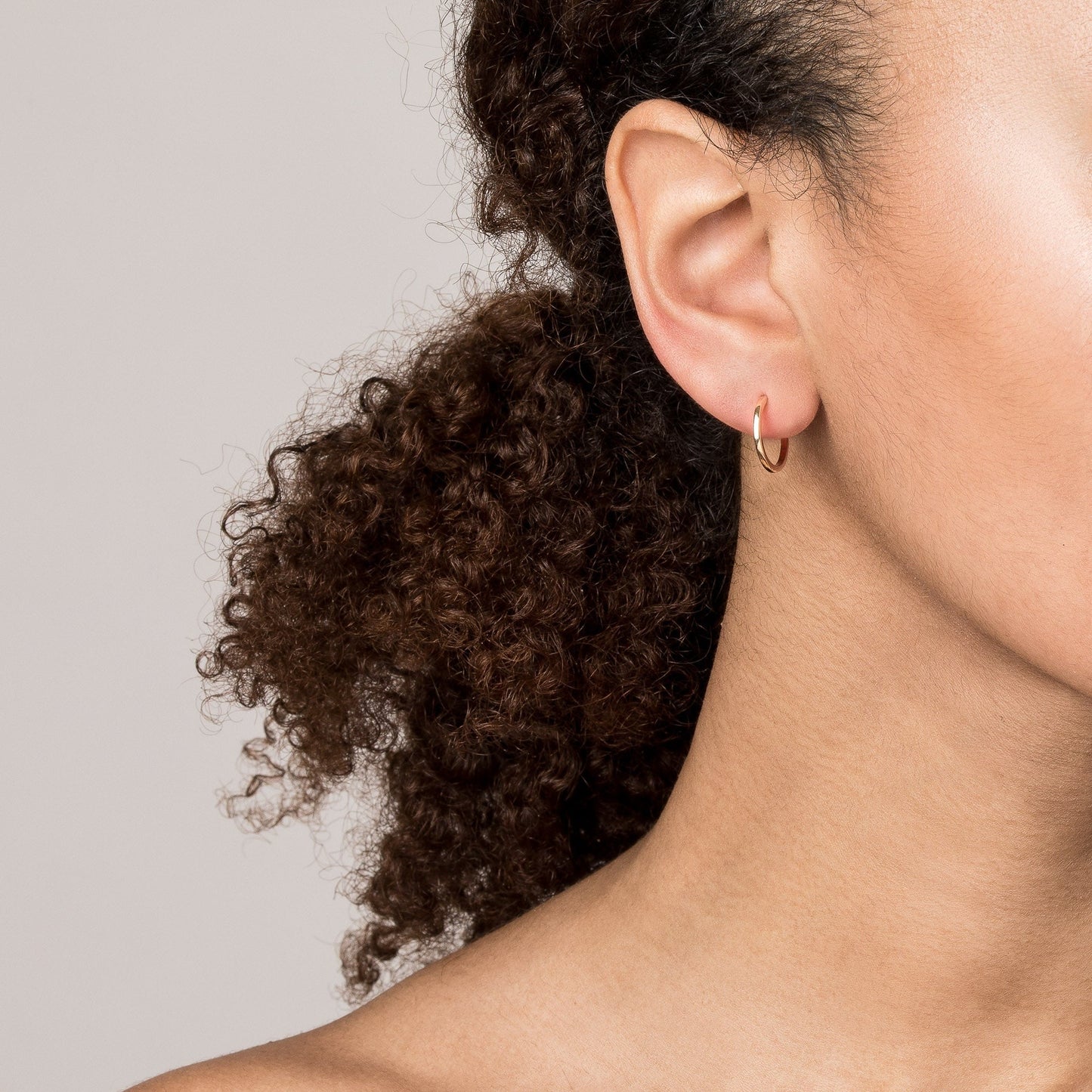 Skinny Gold Hinged Huggie Earrings (12mm)