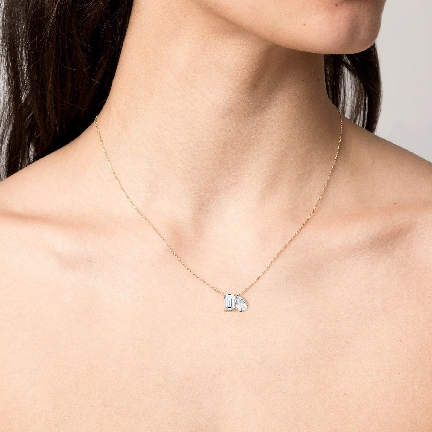 Toi et Moi Gemstone Classic Necklace