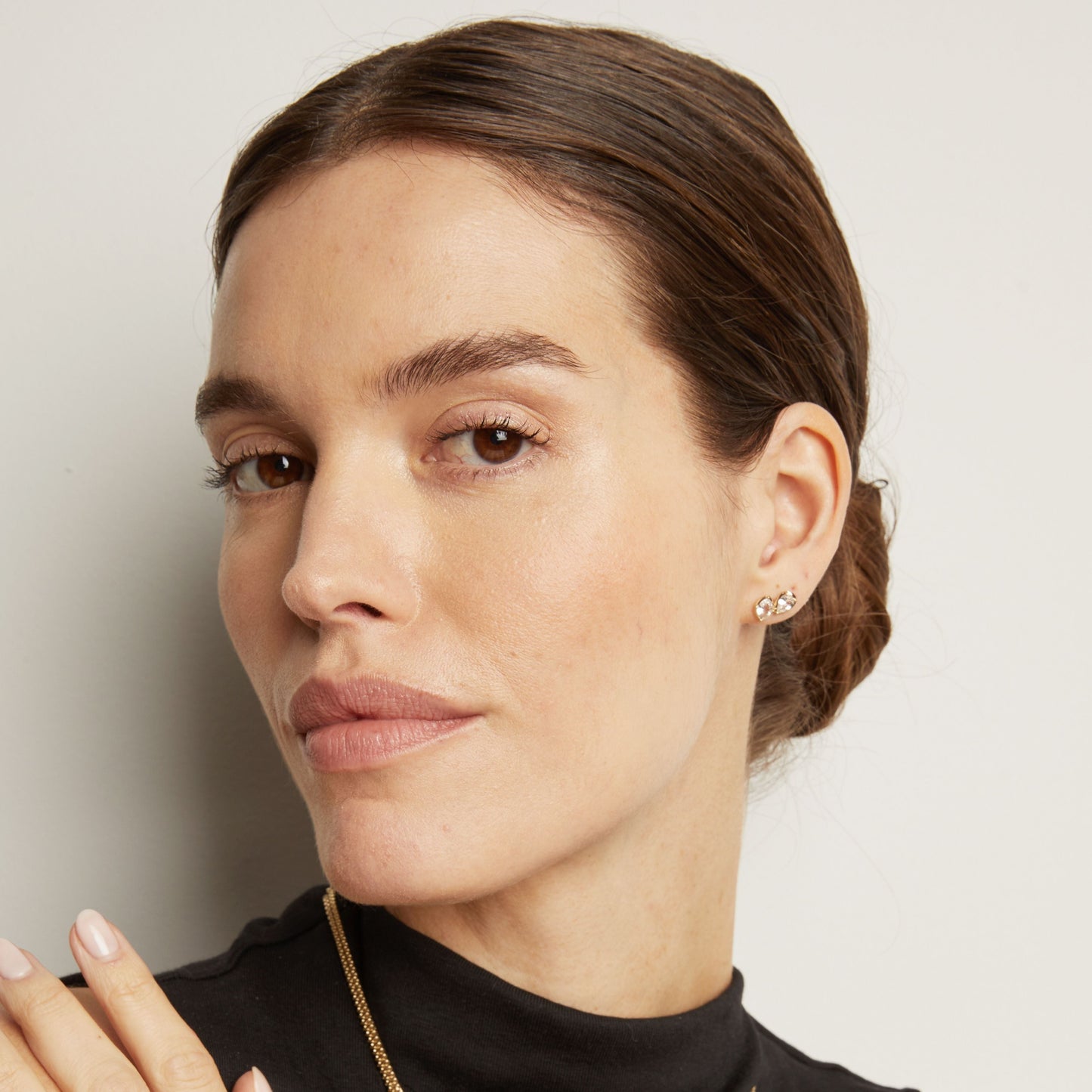 Georgian Toi et Moi Stud Earrings