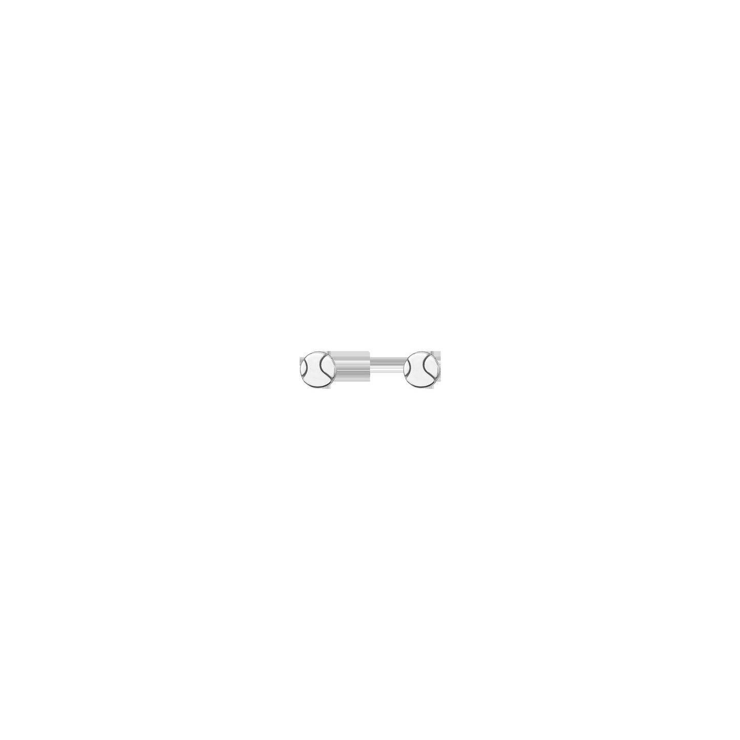 Aurate x Wilson: Tennis Ball Stud Earrings - Flat Back