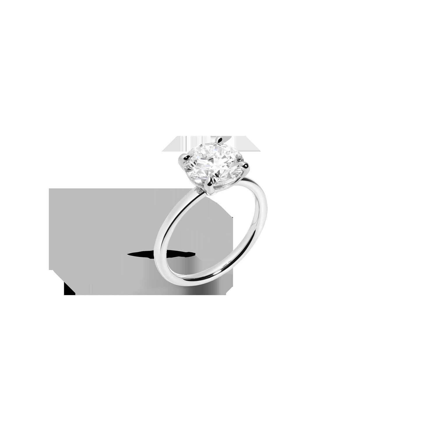 3ct Round Lab Grown Diamond Solitaire Ring