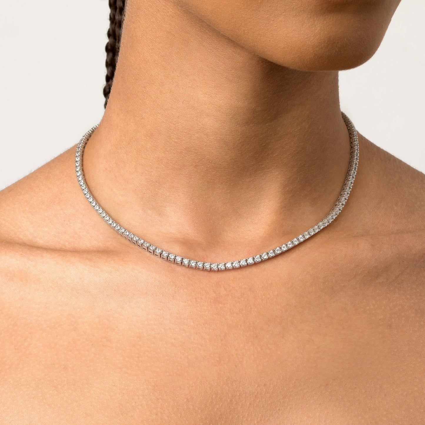 Classic Lab Grown Diamond Tennis Necklace - 5ct (Large)