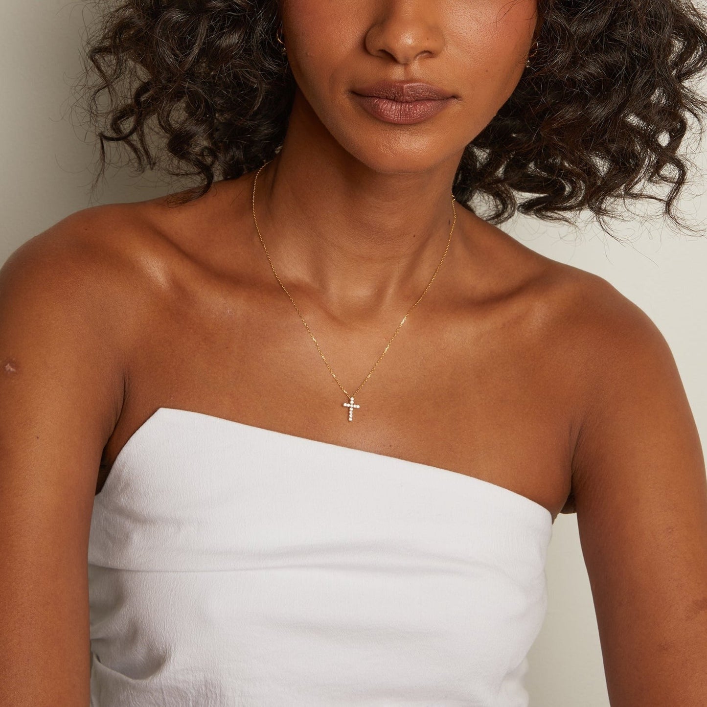 Lab Grown Diamond Cross Necklace