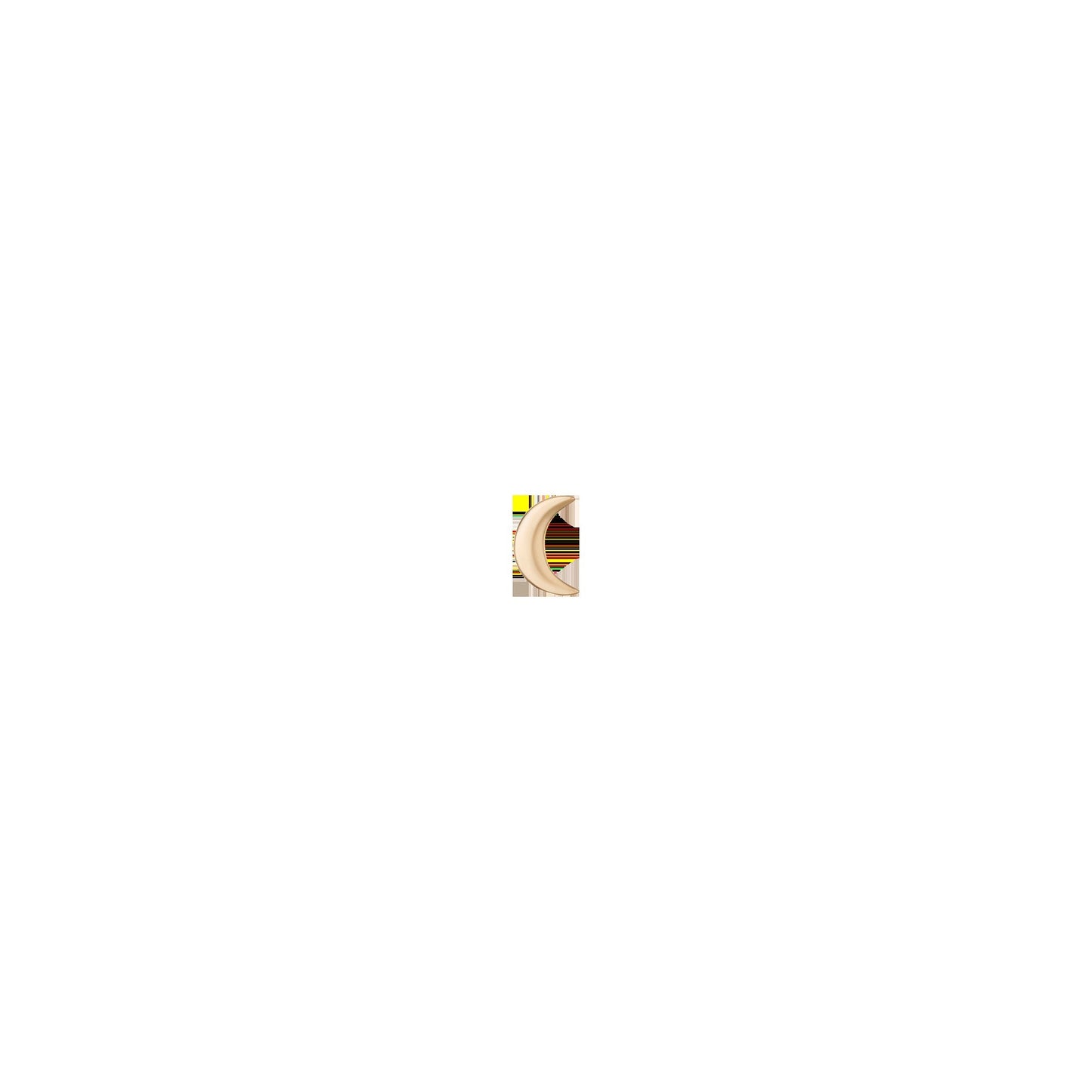 Gold Moon Stud Earrings - Flat Back