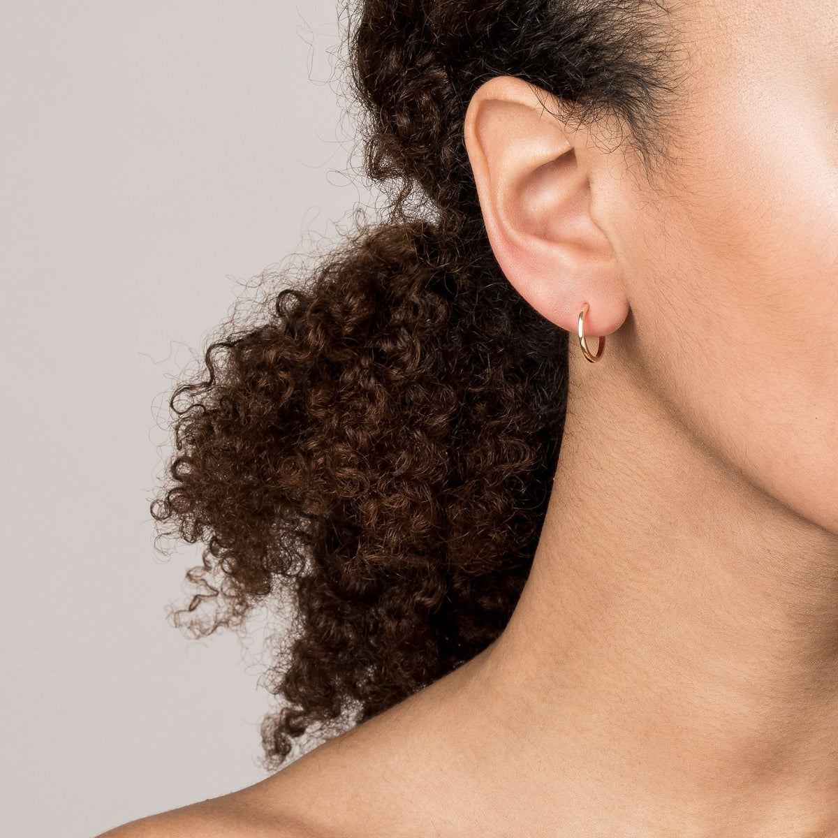 Skinny Gold Hinged Huggie Earrings (12mm)