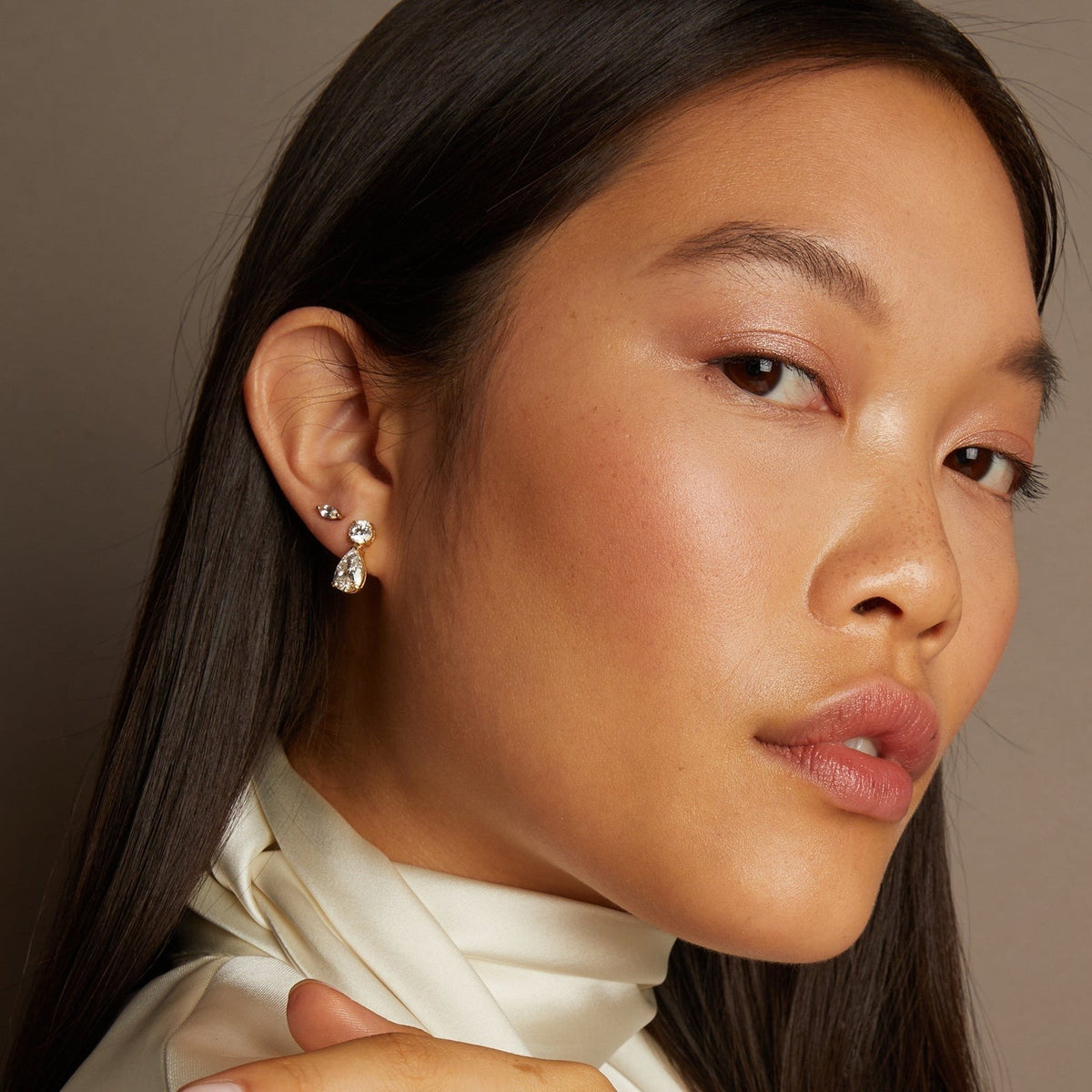 Lab Grown Diamond Pear Drop Earrings