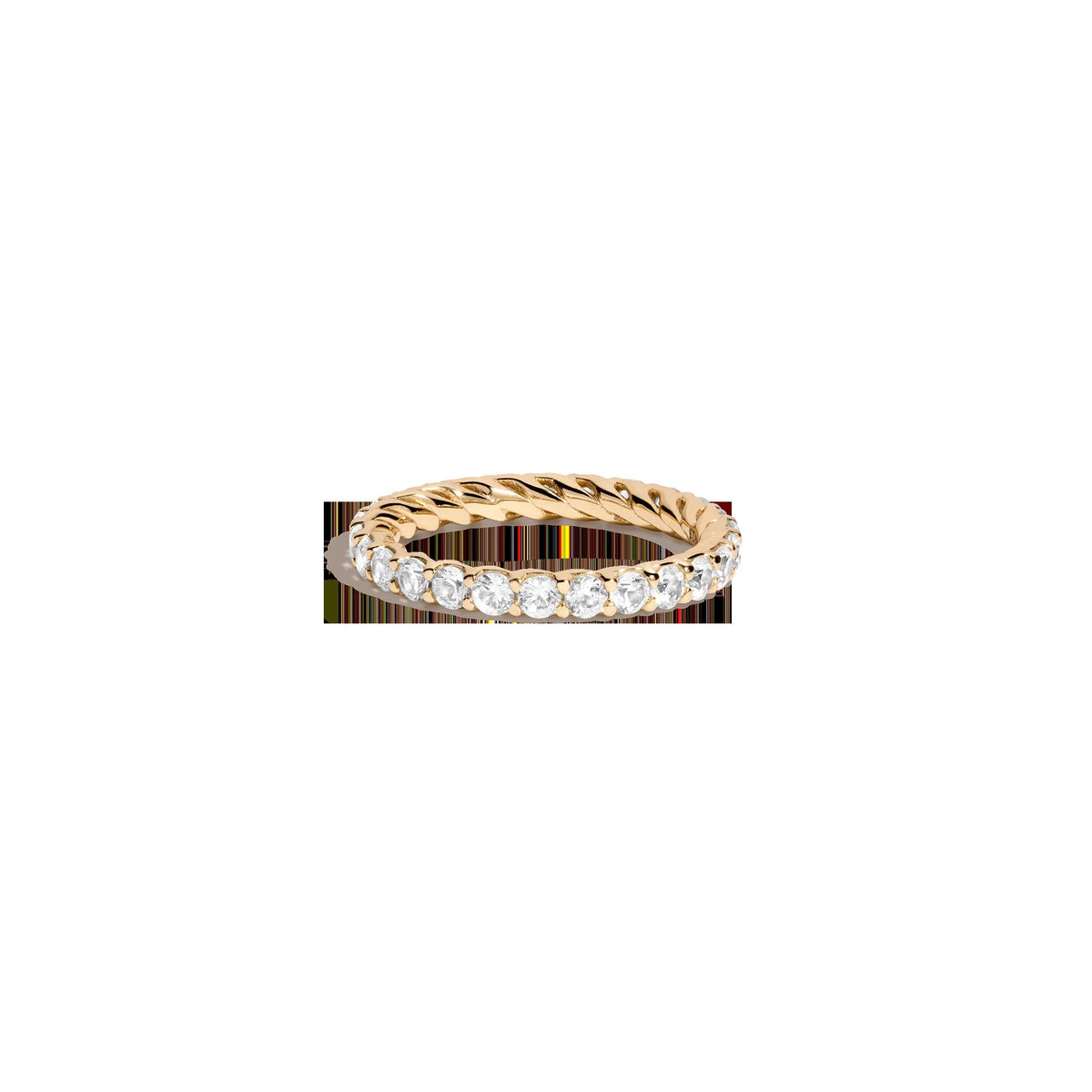 Lab Grown White Sapphire Birthstone Heritage Ring