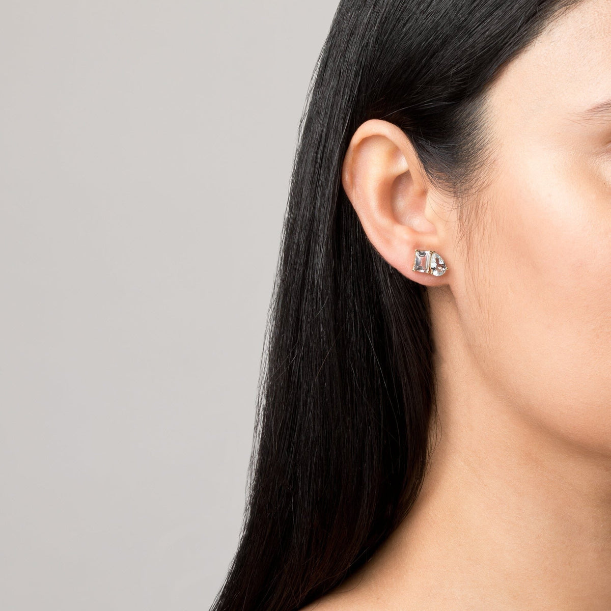 Toi et Moi Gemstone Classic Earring - Green Emerald & Peridot