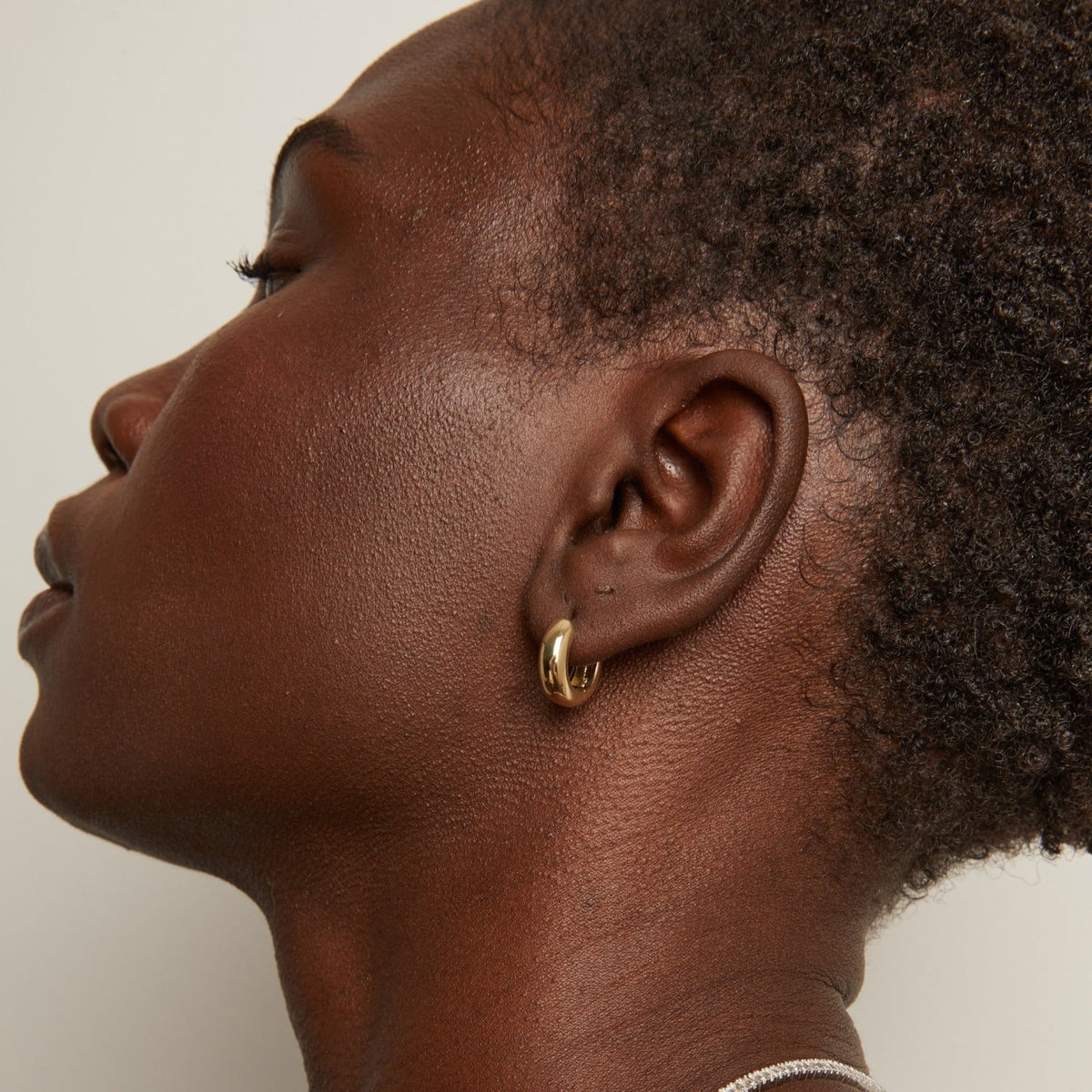 Small Chunky Hinged Hoop Earrings