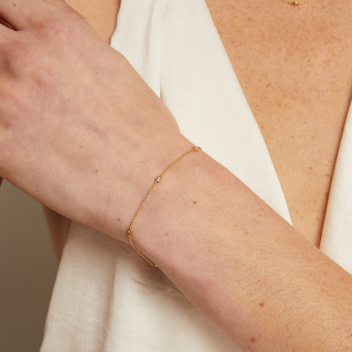 Lab Grown Diamond Station Bracelet