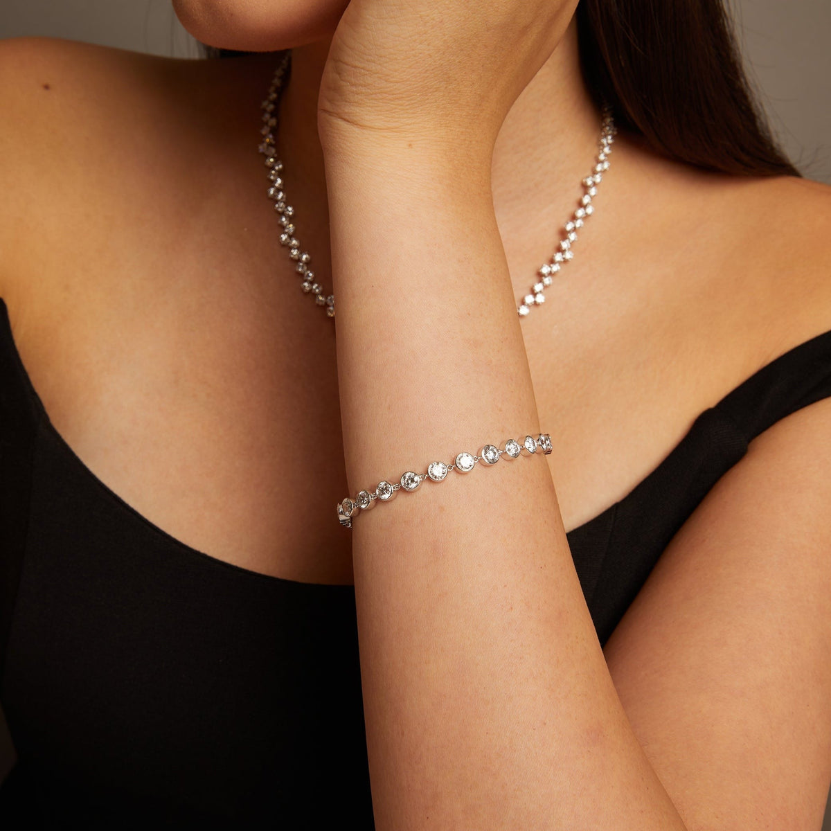 7ct Lab Grown Diamond Tennis Chain Bracelet