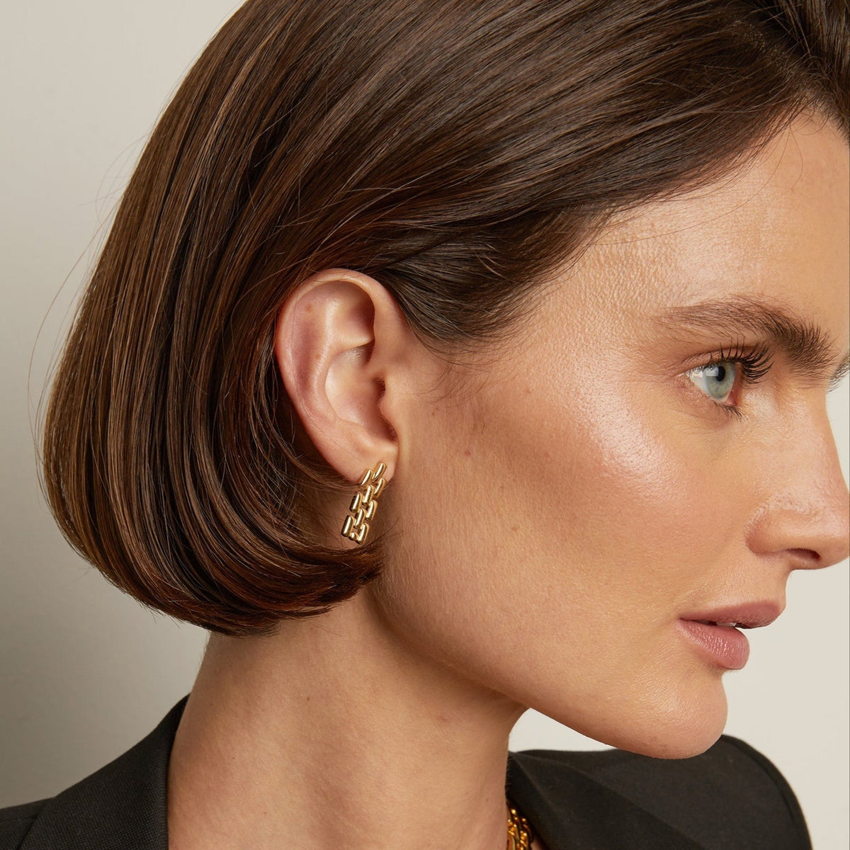 Panther Chain Link Earrings