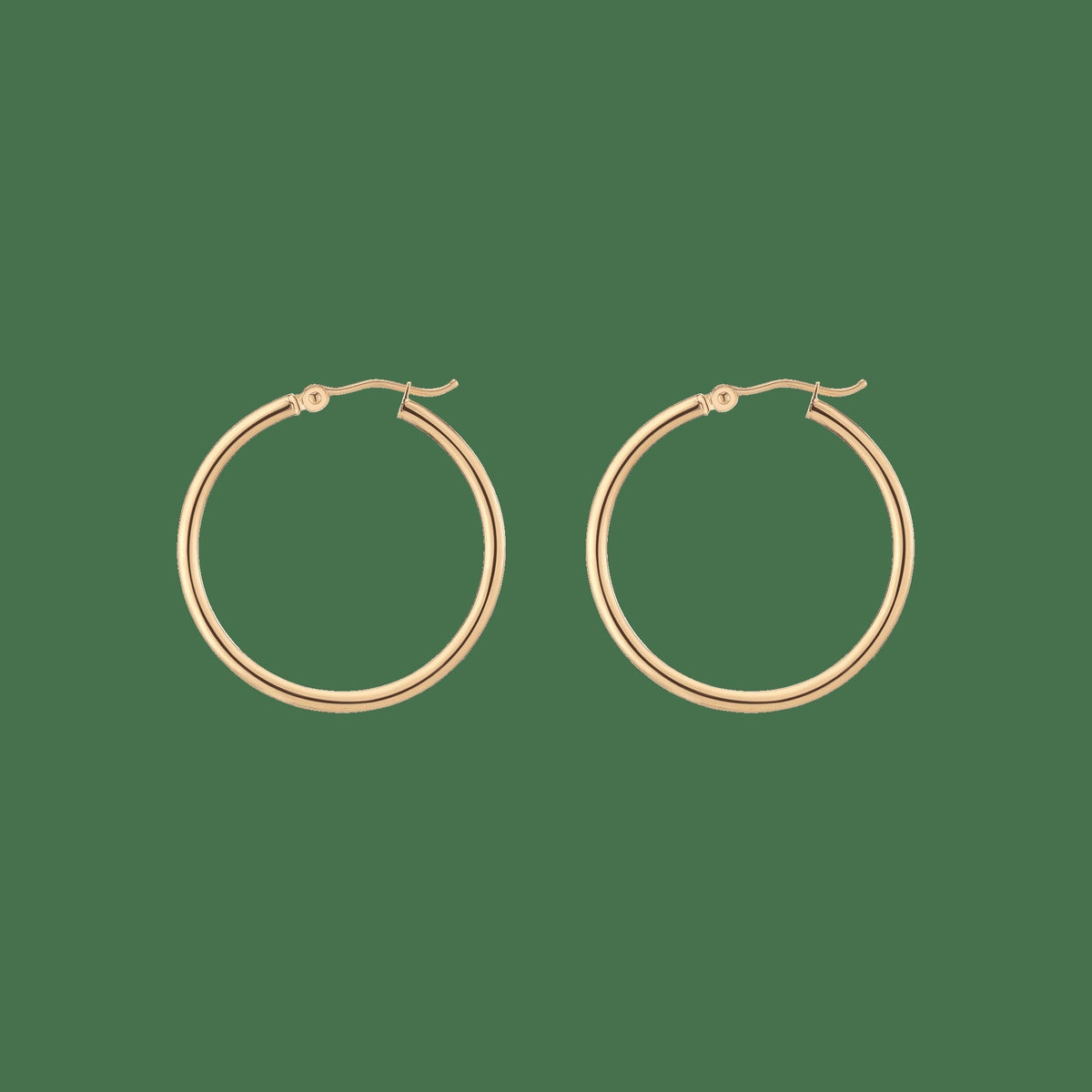 Gold Hoop Earrings - 2mm