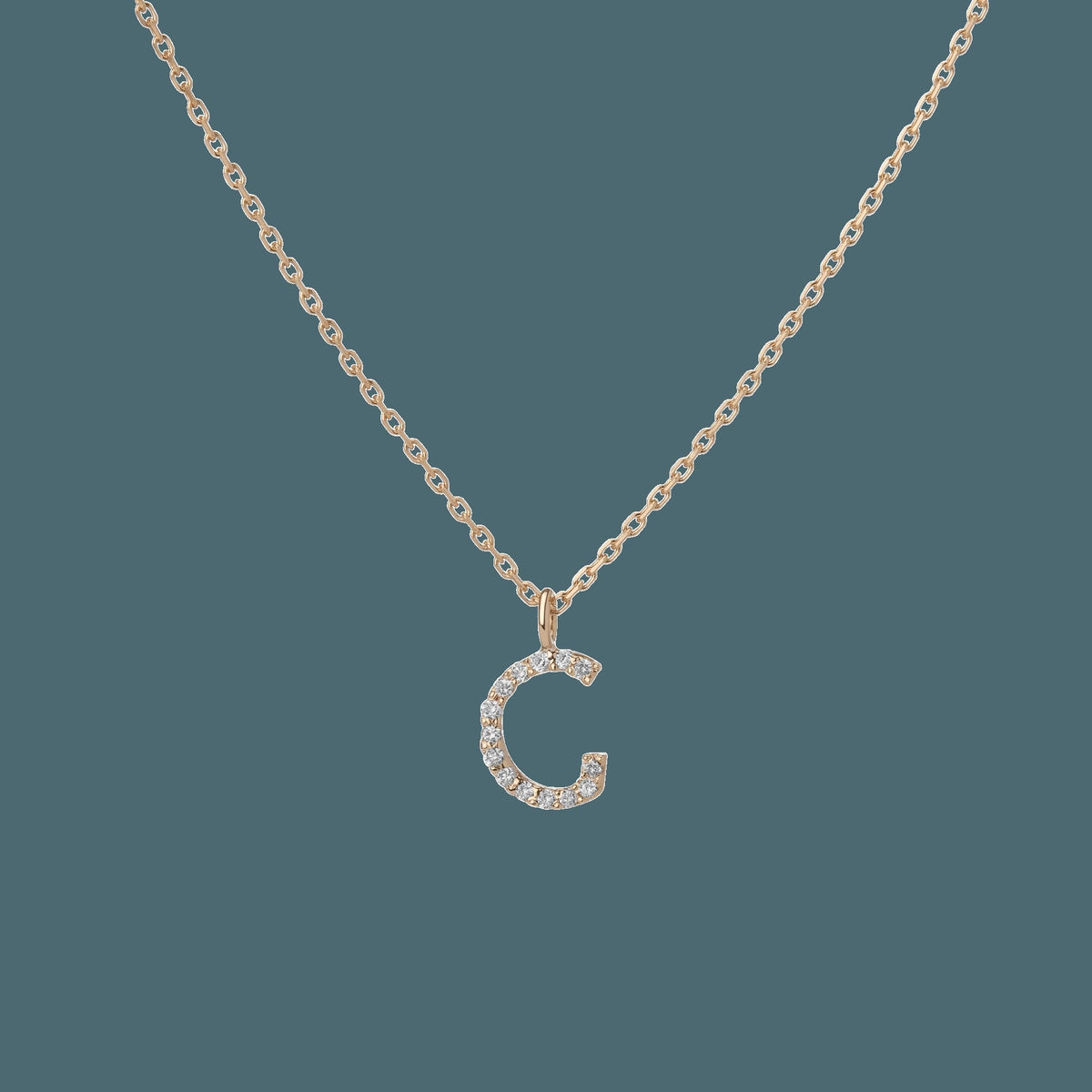 Classic Diamond Letter Necklace