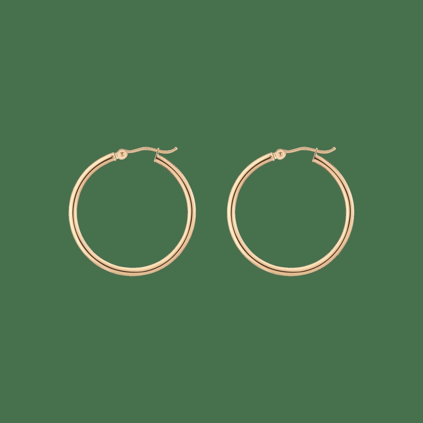 Gold Hoop Earrings - 2mm