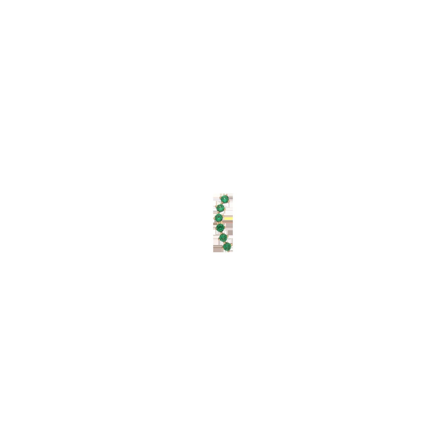 Lab Grown Green Emerald Climber - Flat Back