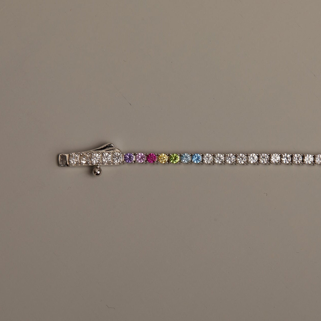 Personalized Lab Grown White Sapphire Tennis Bracelet