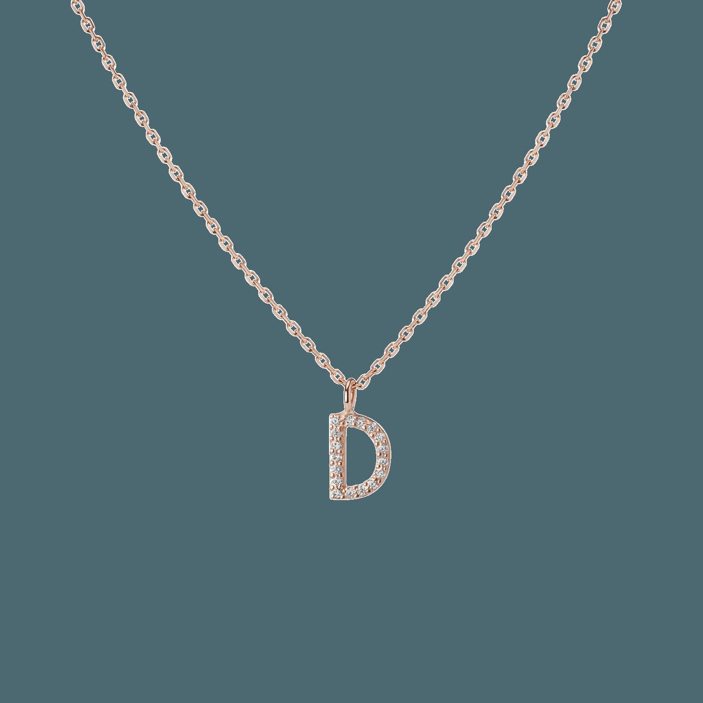 Classic Diamond Letter Necklace