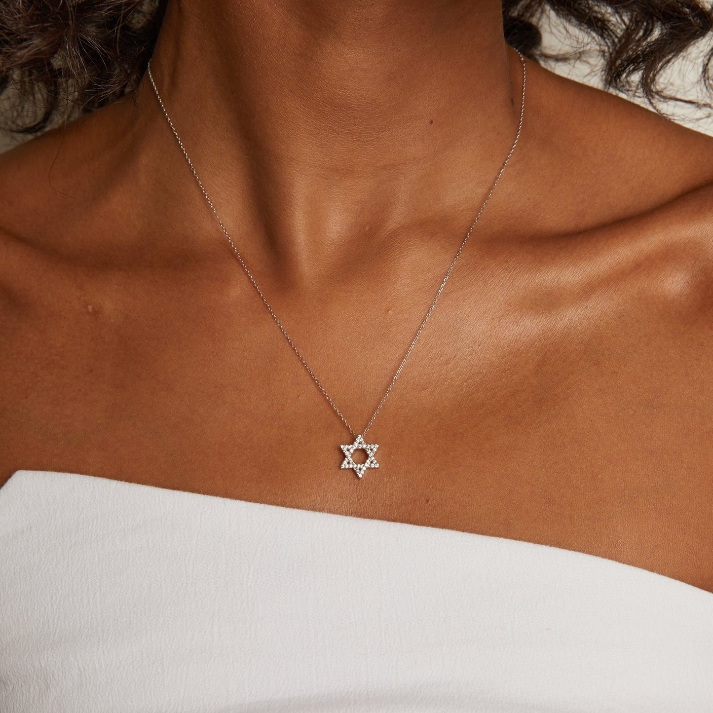 Lab Grown Diamond Star of David Necklace