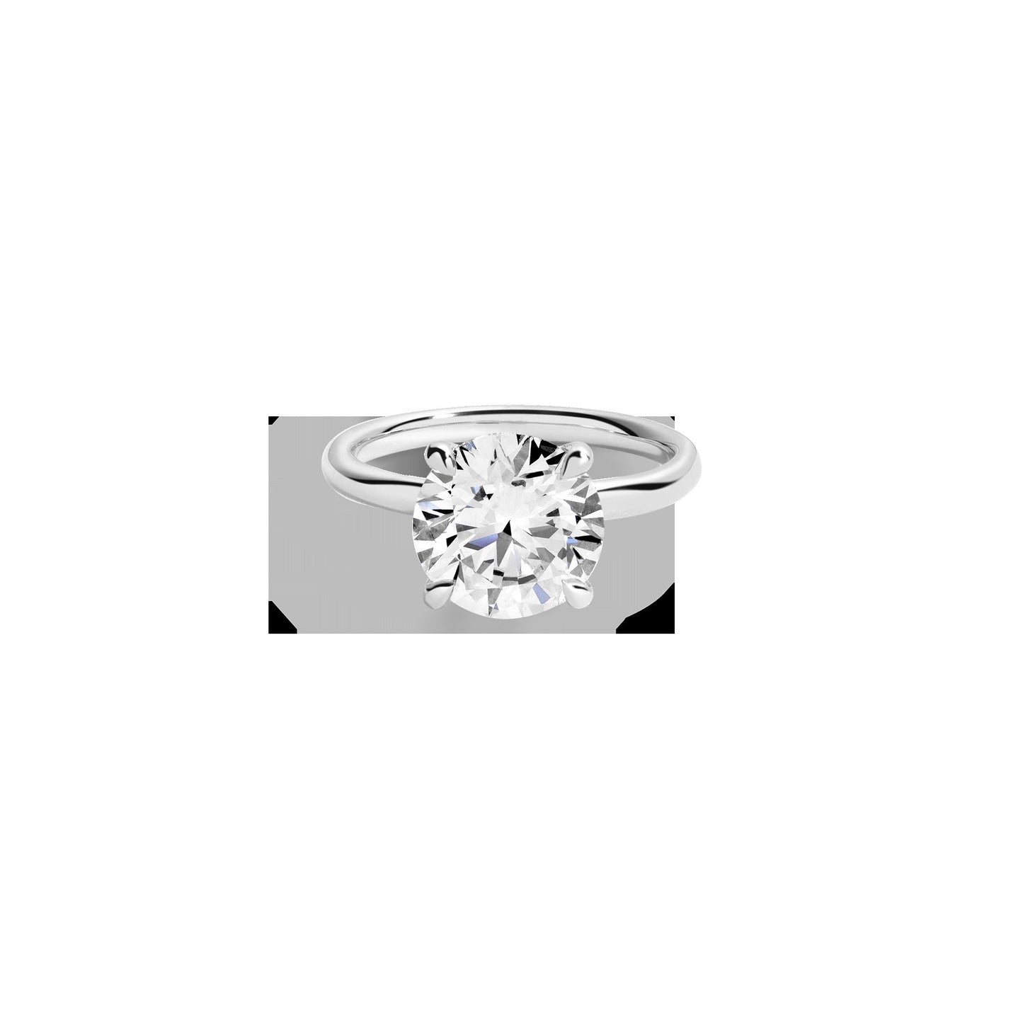 4ct Round Lab Grown Diamond Solitaire Ring