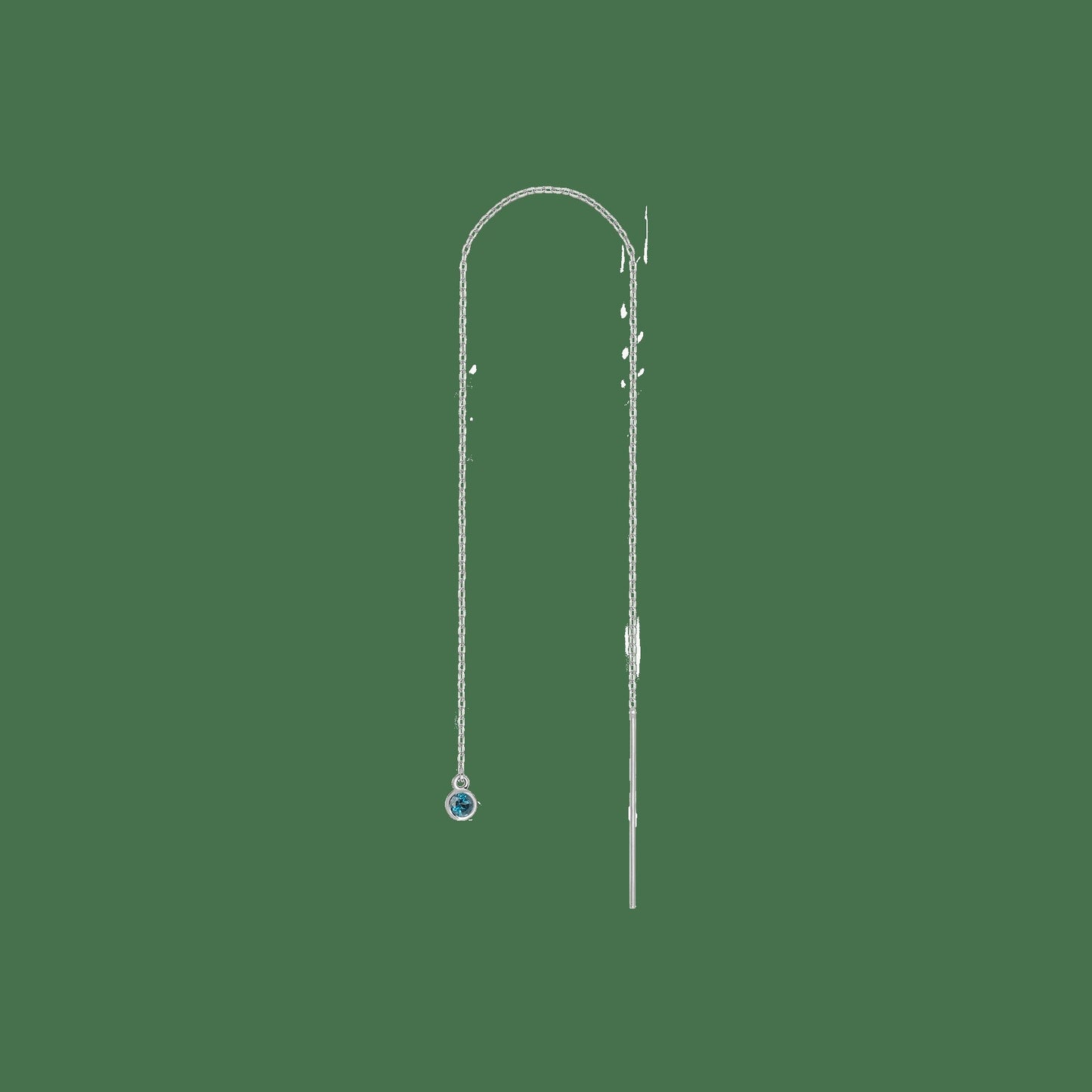 Birthstone Ear Chain Threader (Pair)