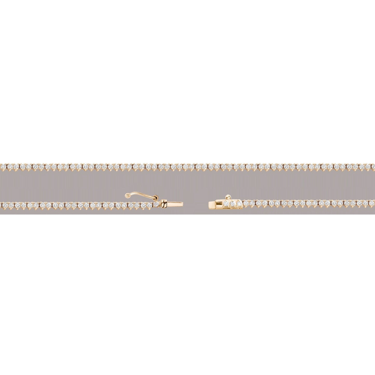 Three-Prong Lab Grown Diamond Tennis Necklace