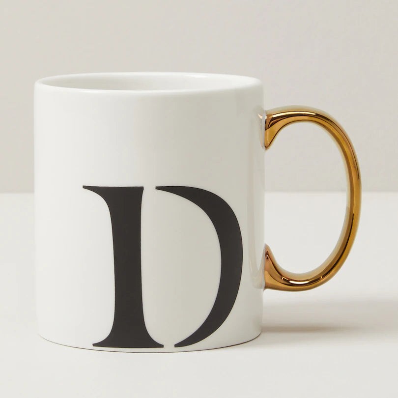 MONOGRAM MUG - WHITE - VARIOUS LETTERS