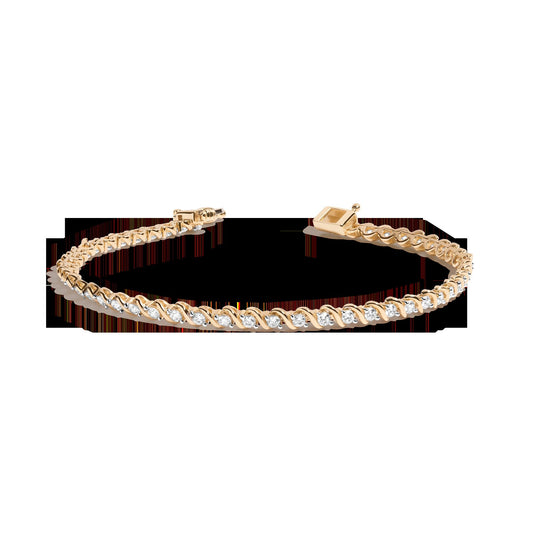 Lab Grown Diamond 'S' Estate Tennis Bracelet