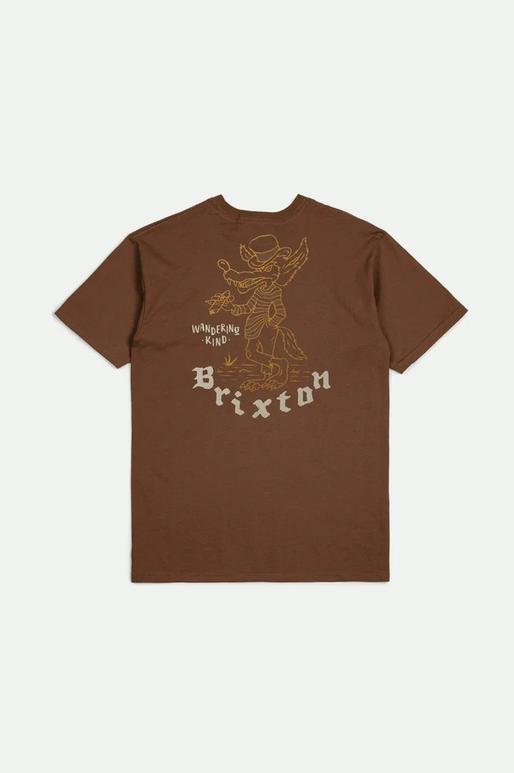 BRIXTON - OXFORD S/S TEE SEPIA WORN WASH