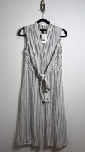 Tahari Cream/Blue Stripe Dress, S