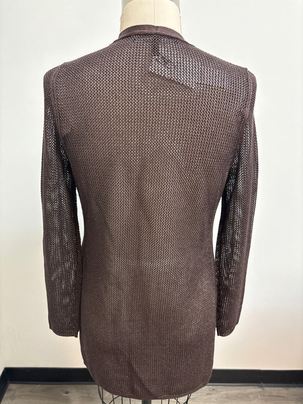 New White House Black Market Espresso Shimmer Sweater, S Petite