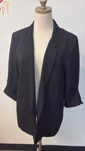 Black Tape Black Blazer 3/4" Sleeve Jacket, L