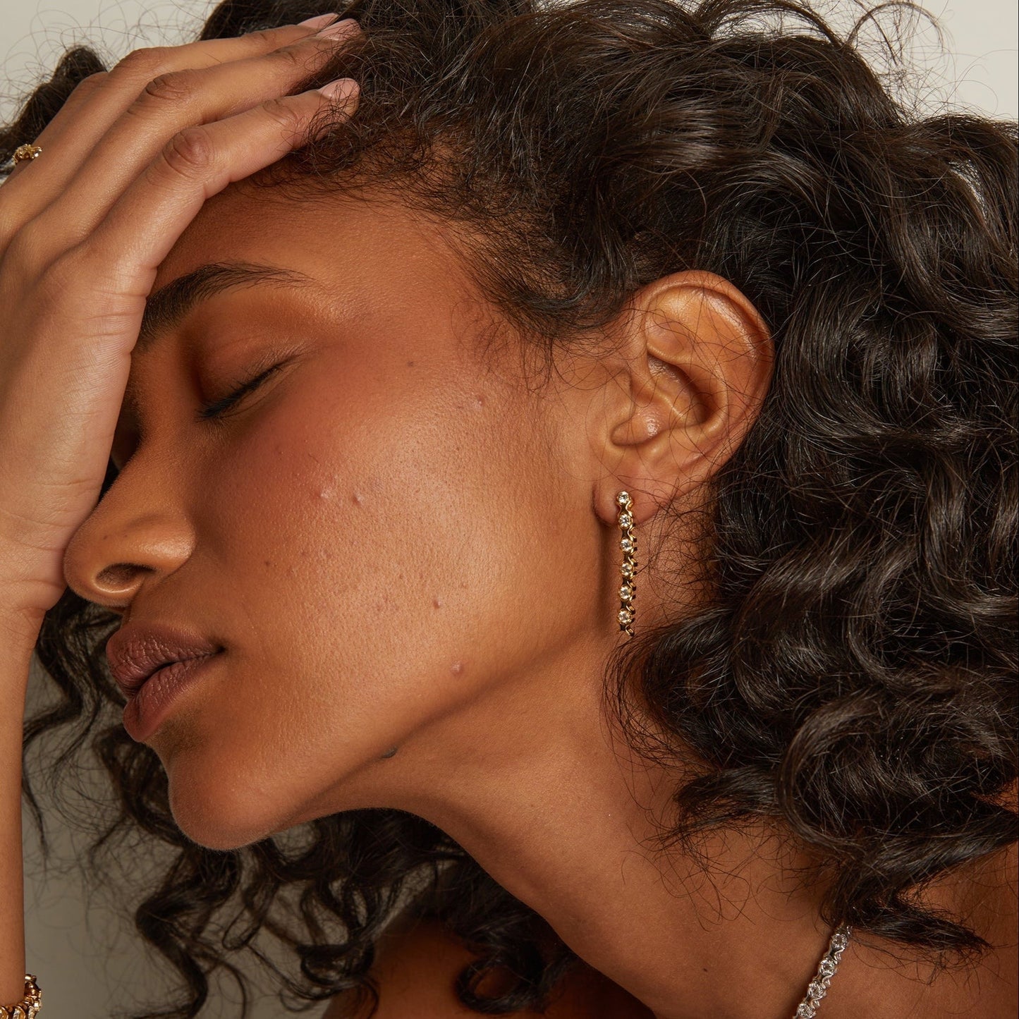 Bold Lab Grown White Sapphire X Estate Tennis Earrings