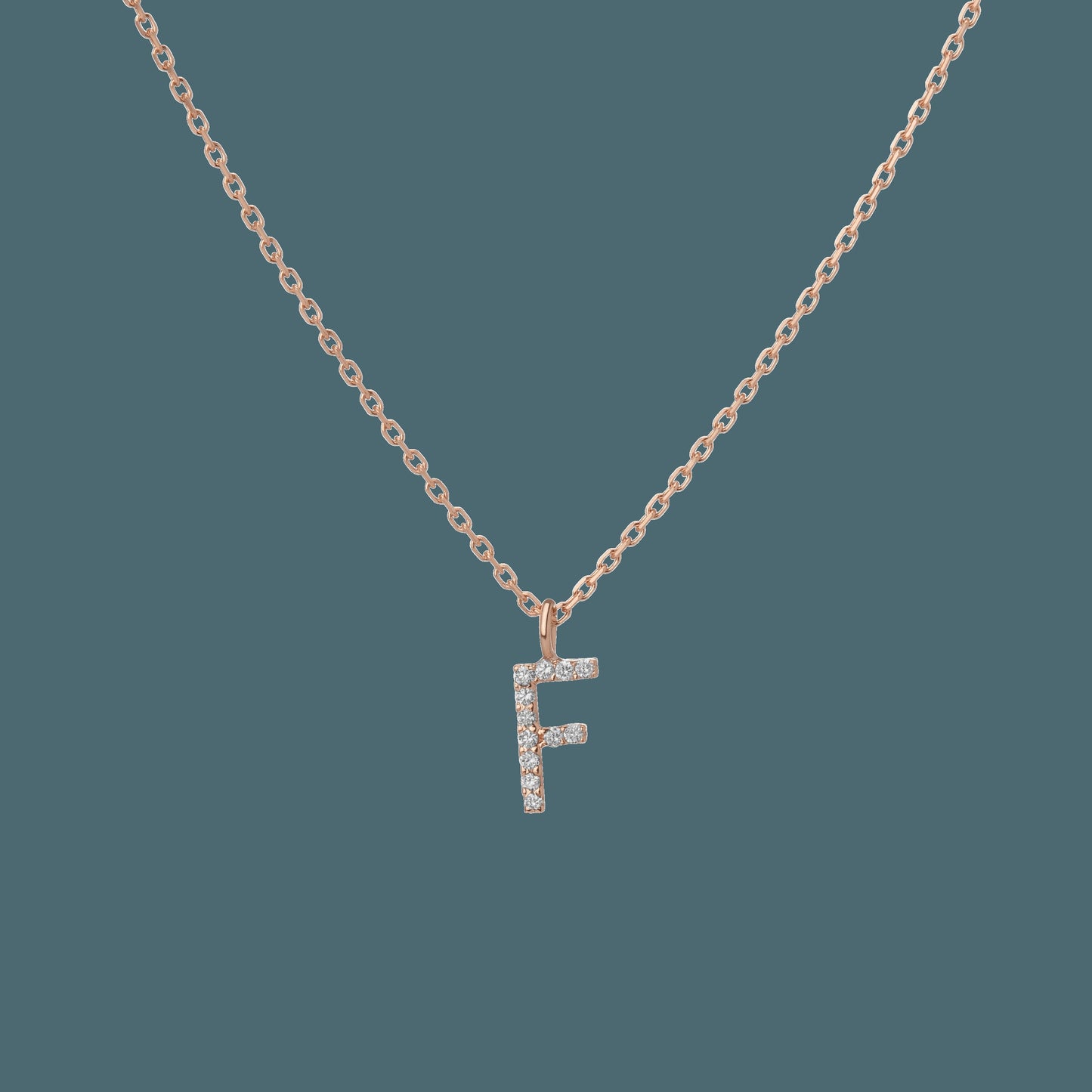 Classic Diamond Letter Necklace