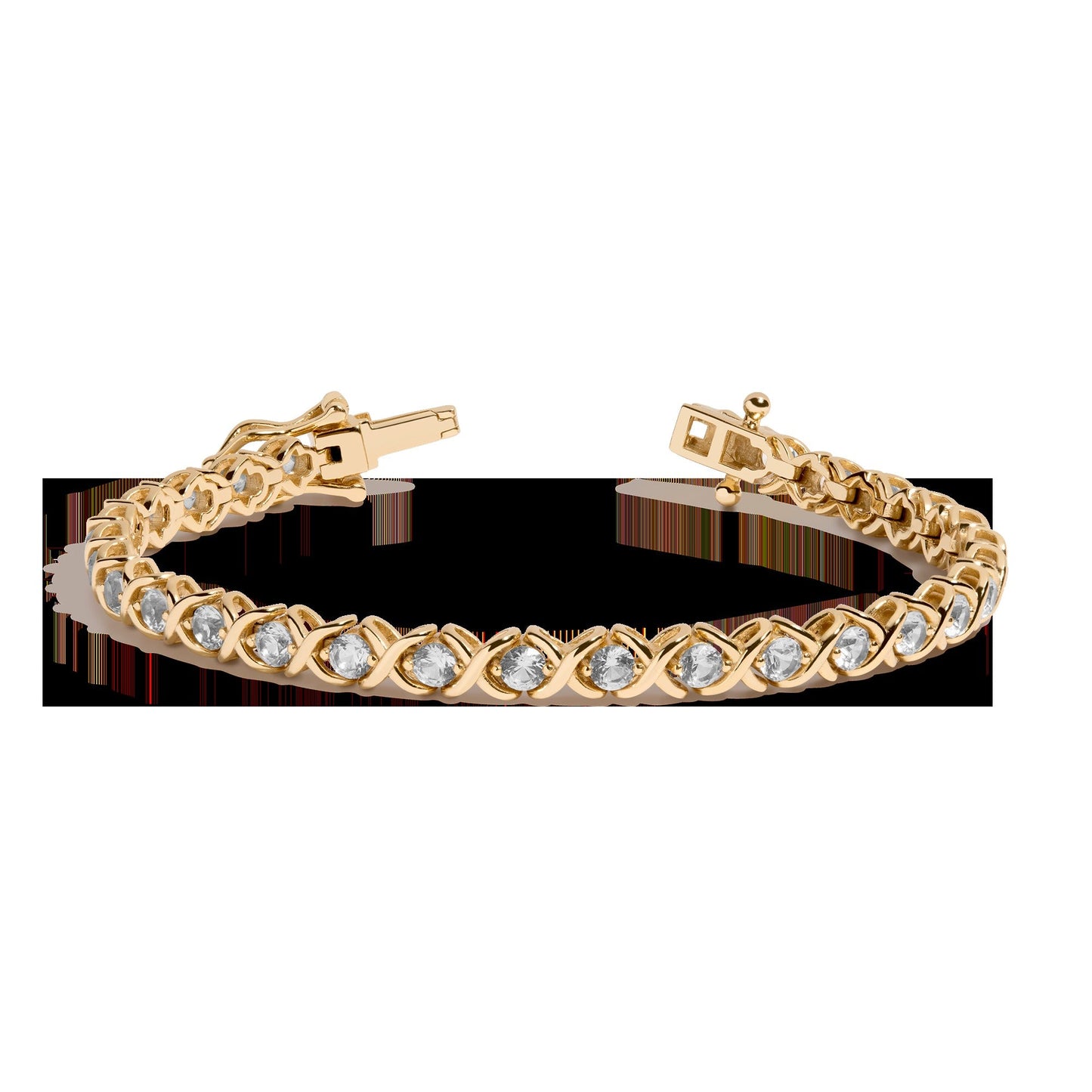 Lab Grown White Sapphire X Estate Tennis Bracelet