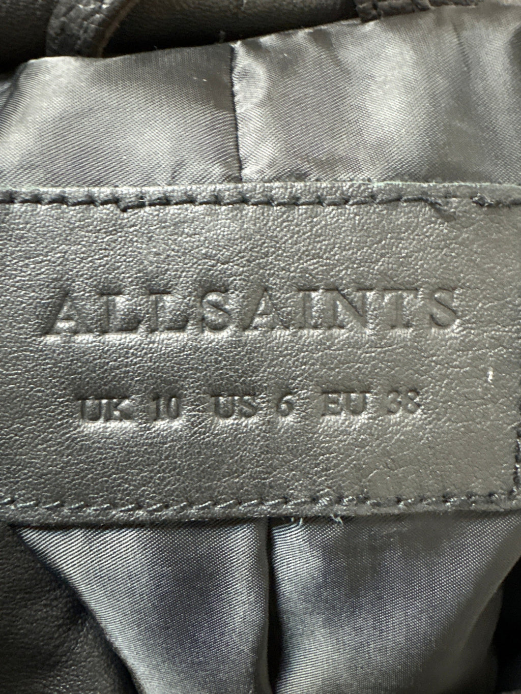 All Saints Genuine Leather Bales Biker Jacket, 6