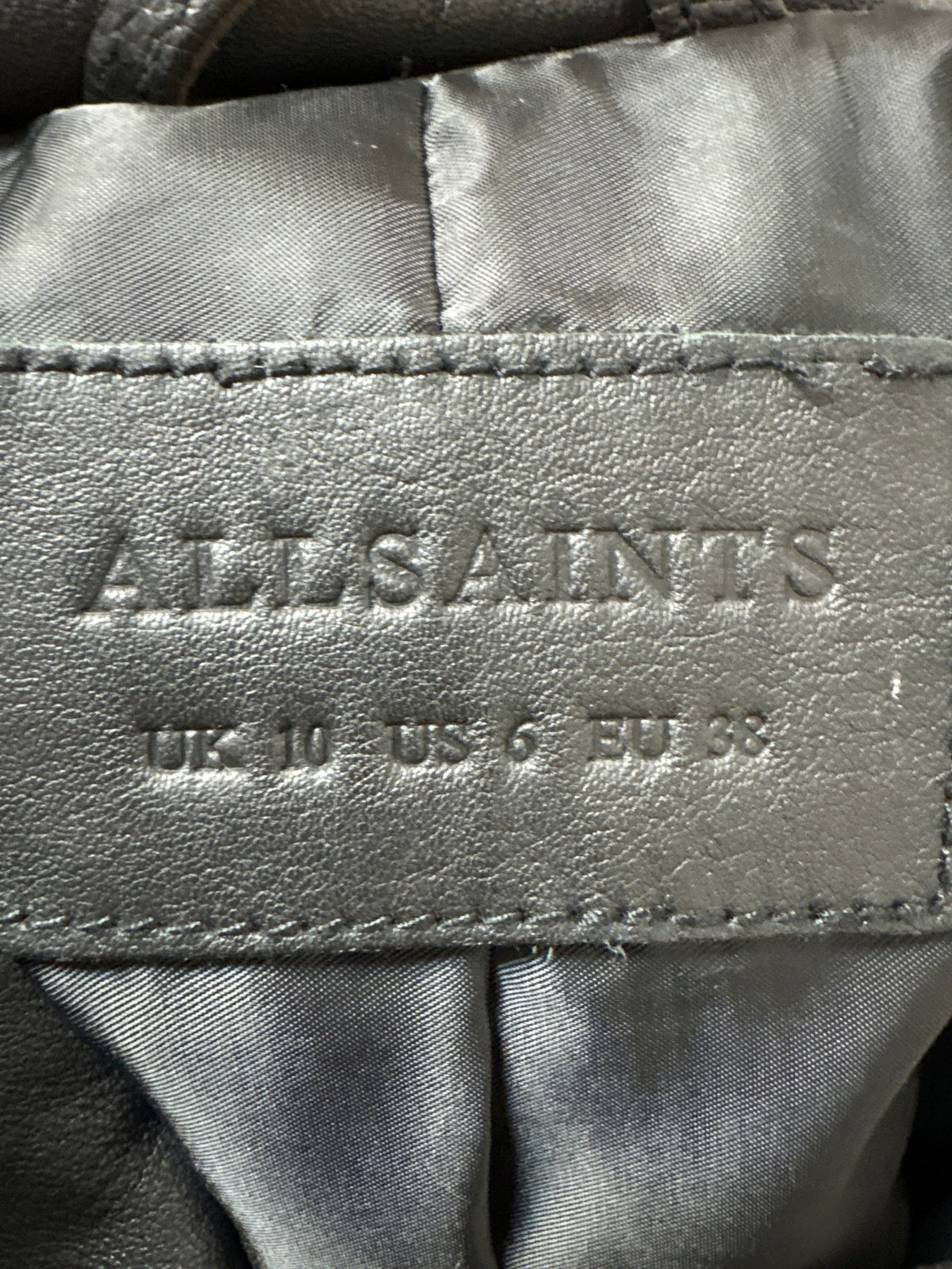 All Saints Genuine Leather Bales Biker Jacket, 6