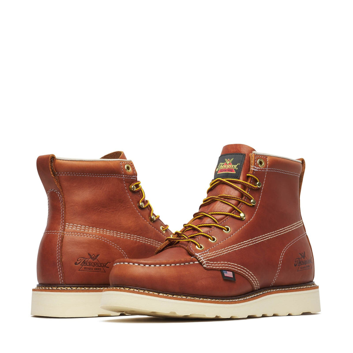 Thorogood American Heritage – 6′′ Tobacco Moc Toe – MAXWear WedgeTM