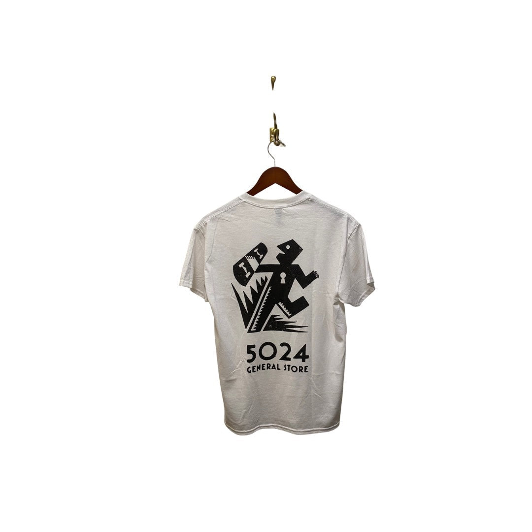 5024 - Tee WHITE/BLACK 2 LOGO