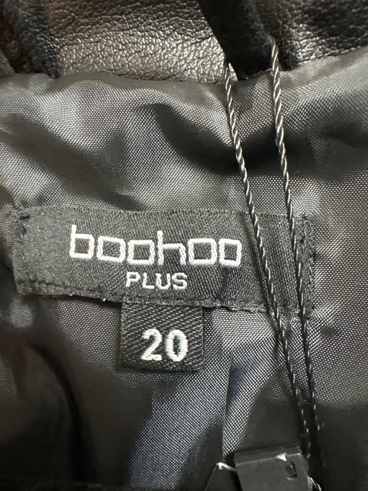New BooHoo Black Faux Leather Vest, 20