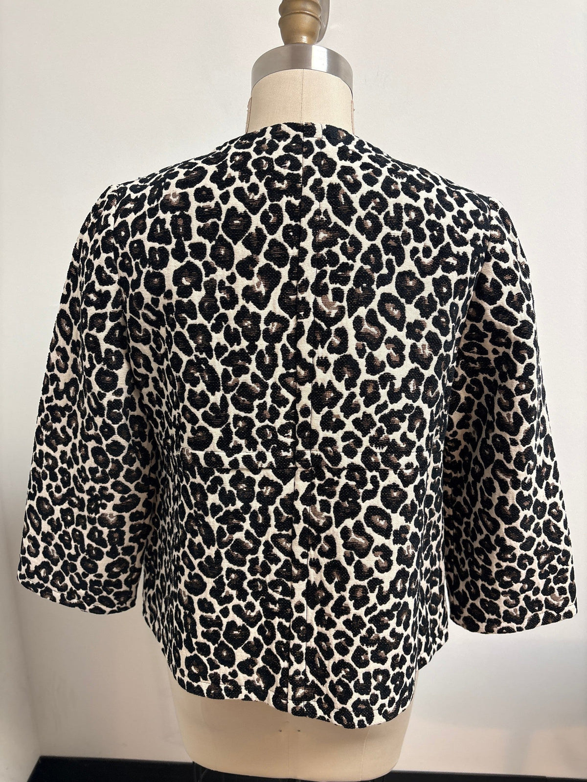 New Chico's Animal Print Open Front Jacket, S