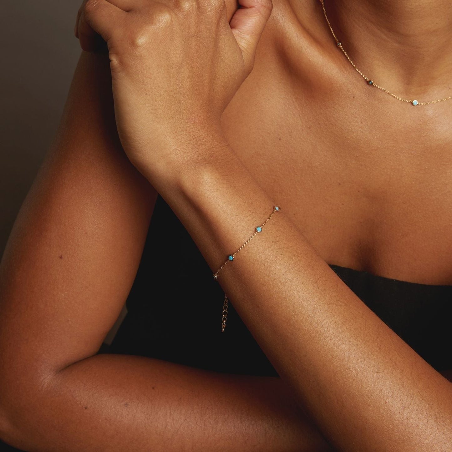 Aurate x Frye: Turquoise Station Bracelet
