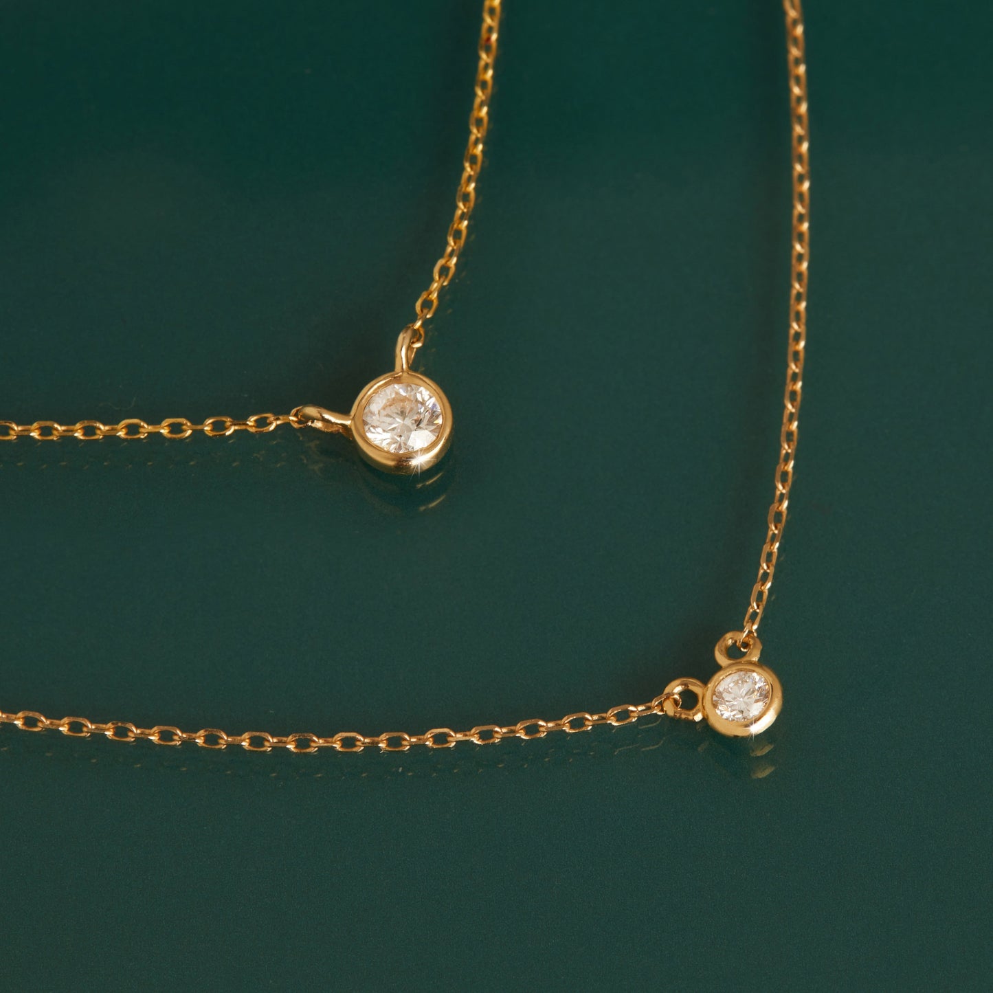 Mini Diamond Bezel Necklace