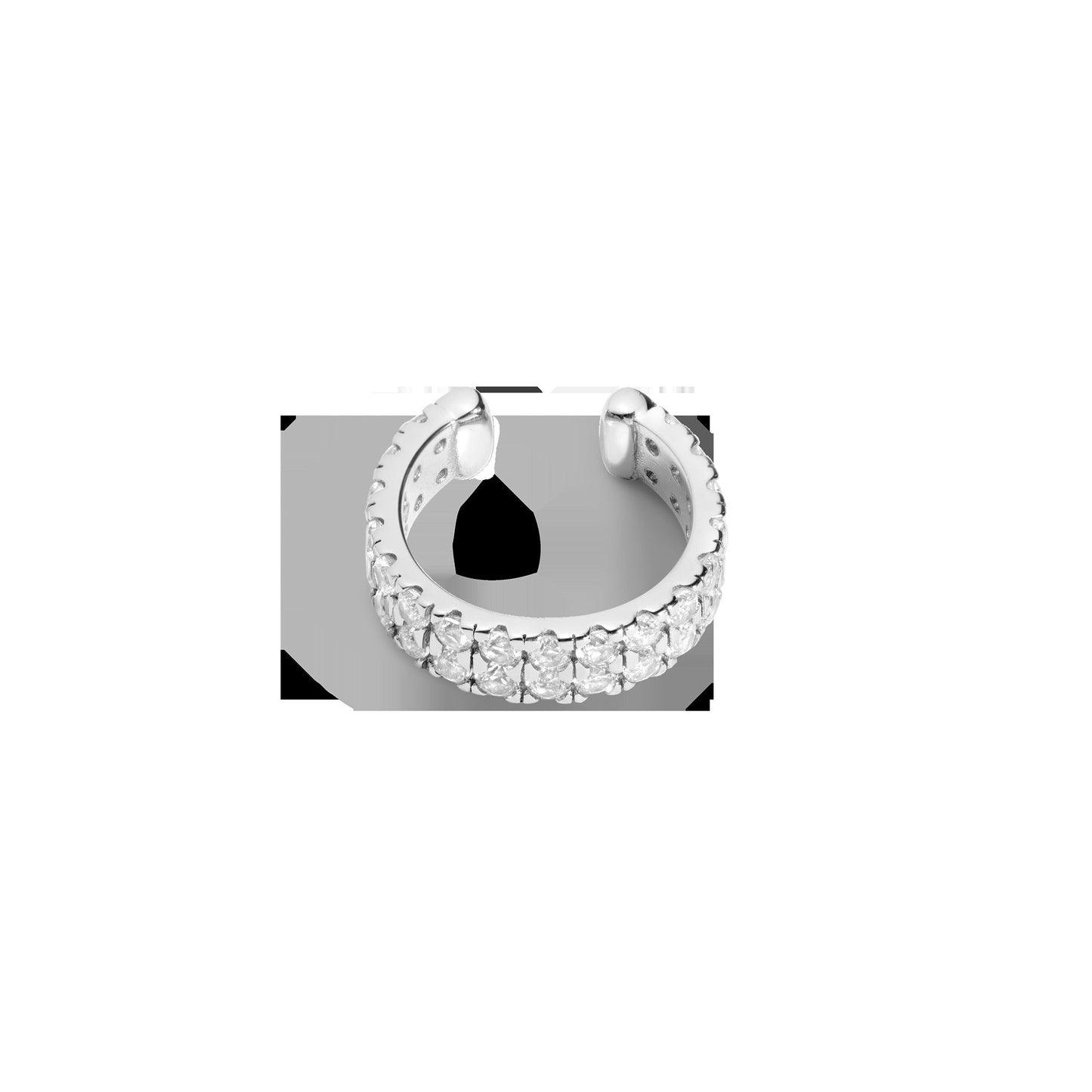 Lab Grown White Sapphire Double Ear Cuff