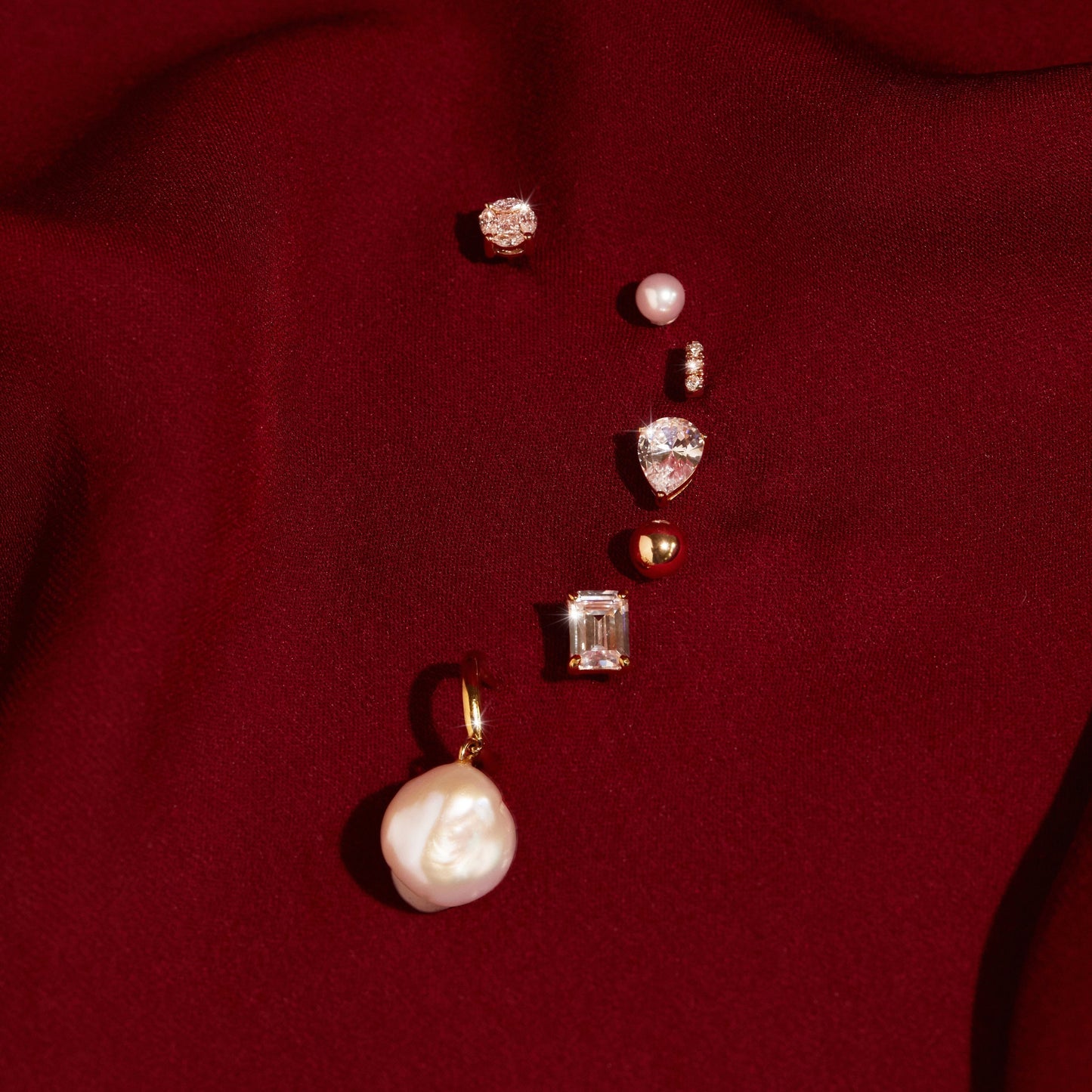 Round Gemstone Solitaire Stud Earrings