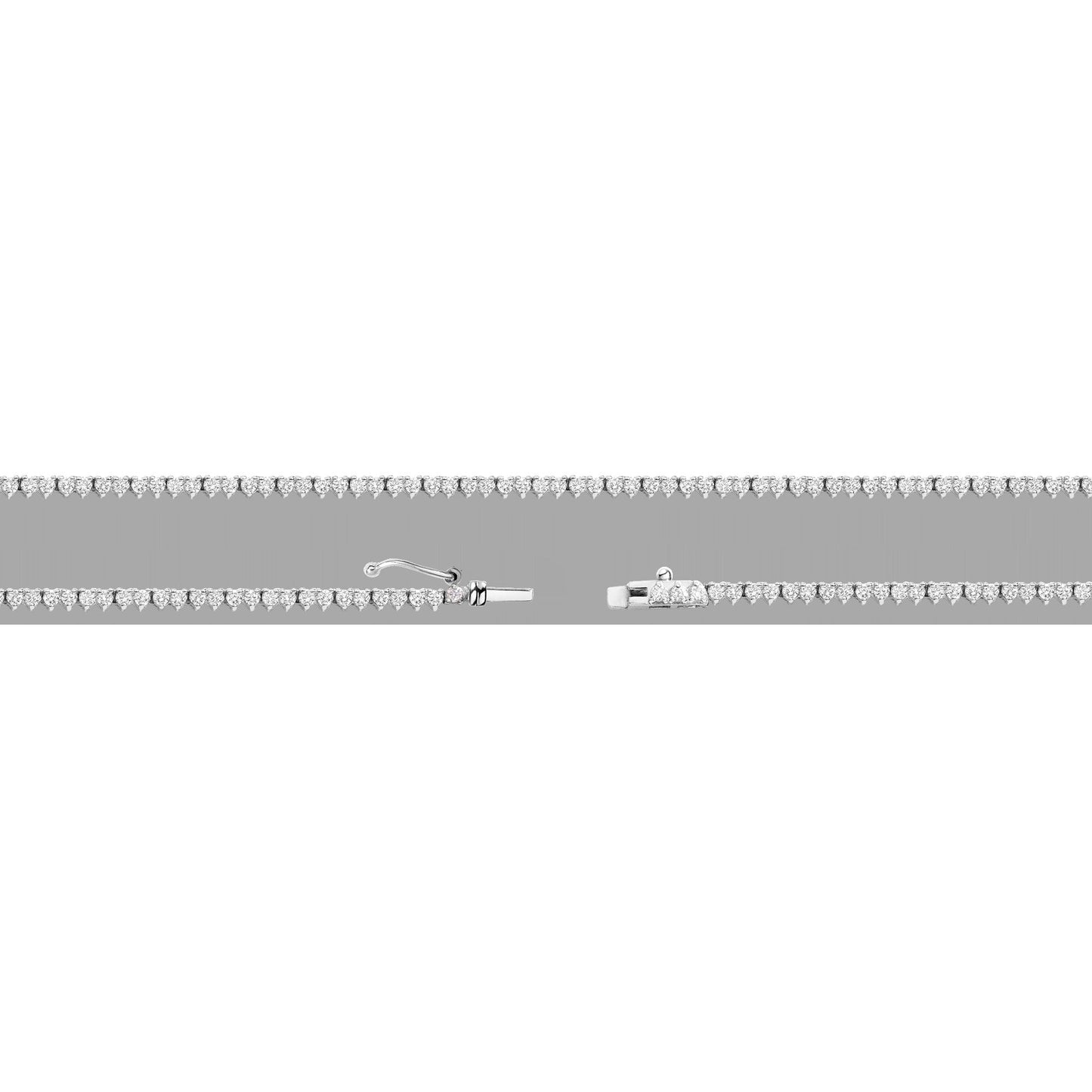 Three-Prong Lab Grown Diamond Tennis Necklace