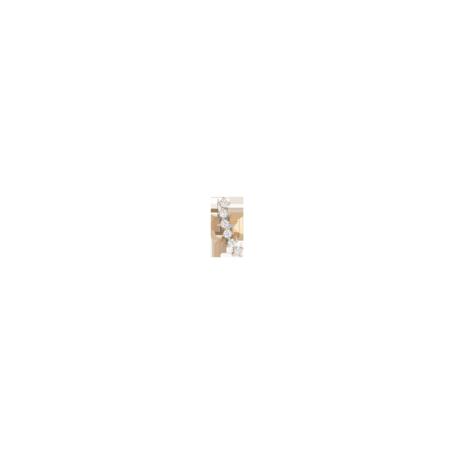 Lab Grown White Sapphire Climber