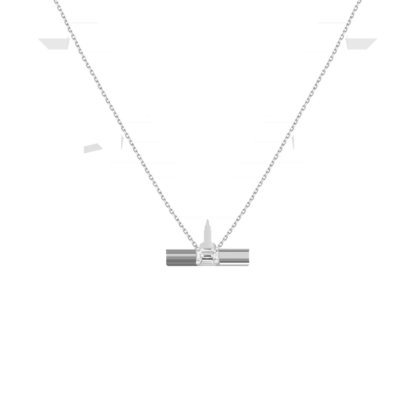 0.25ct Emerald Lab Grown Diamond Necklace