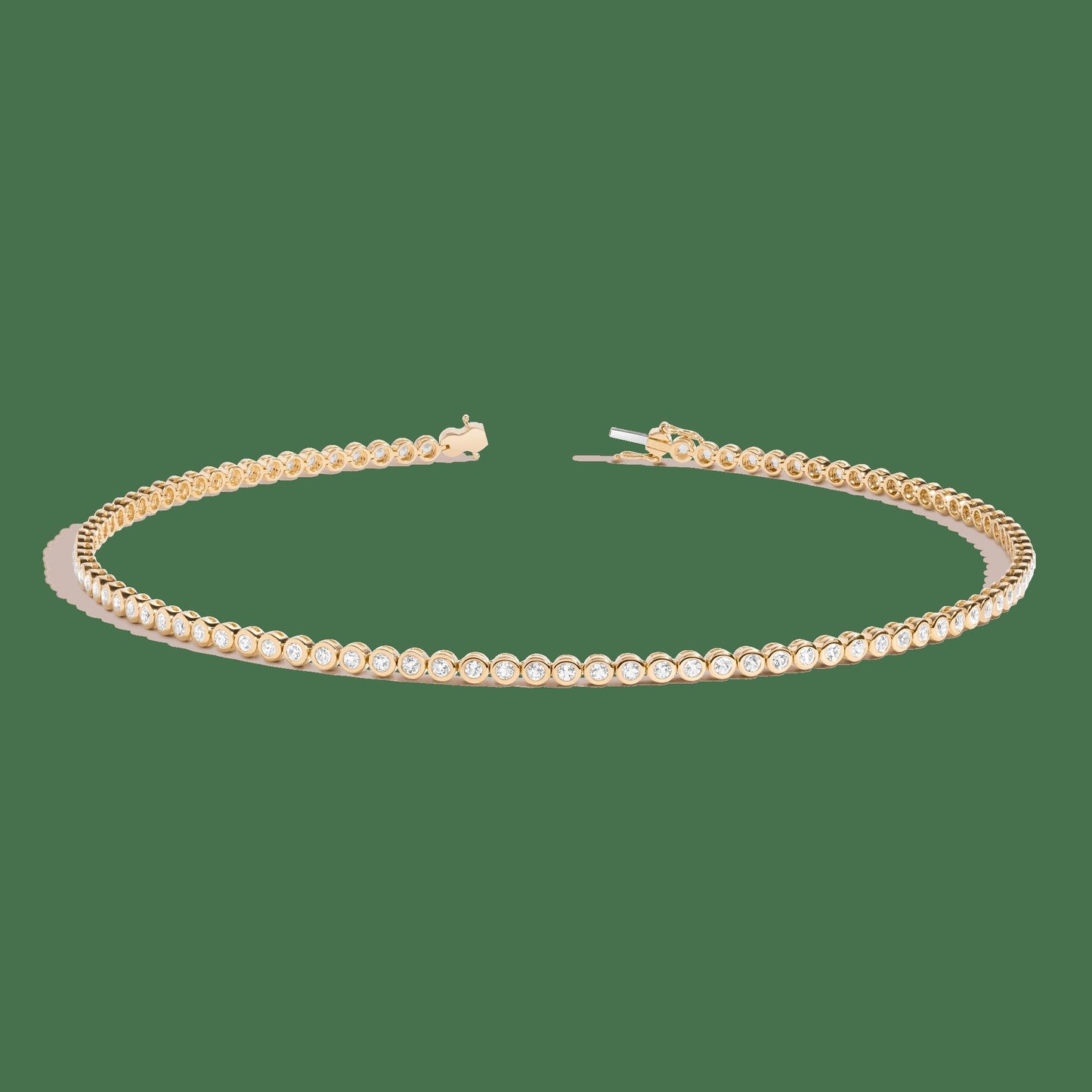 Diamond Bezel Tennis Necklace