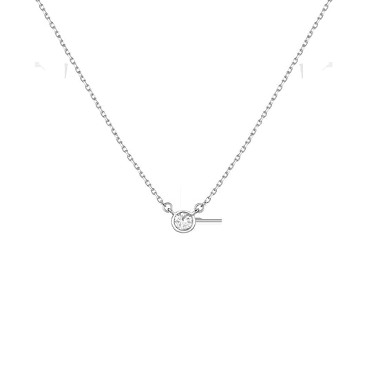 Medium Lab Grown Diamond Bezel Necklace
